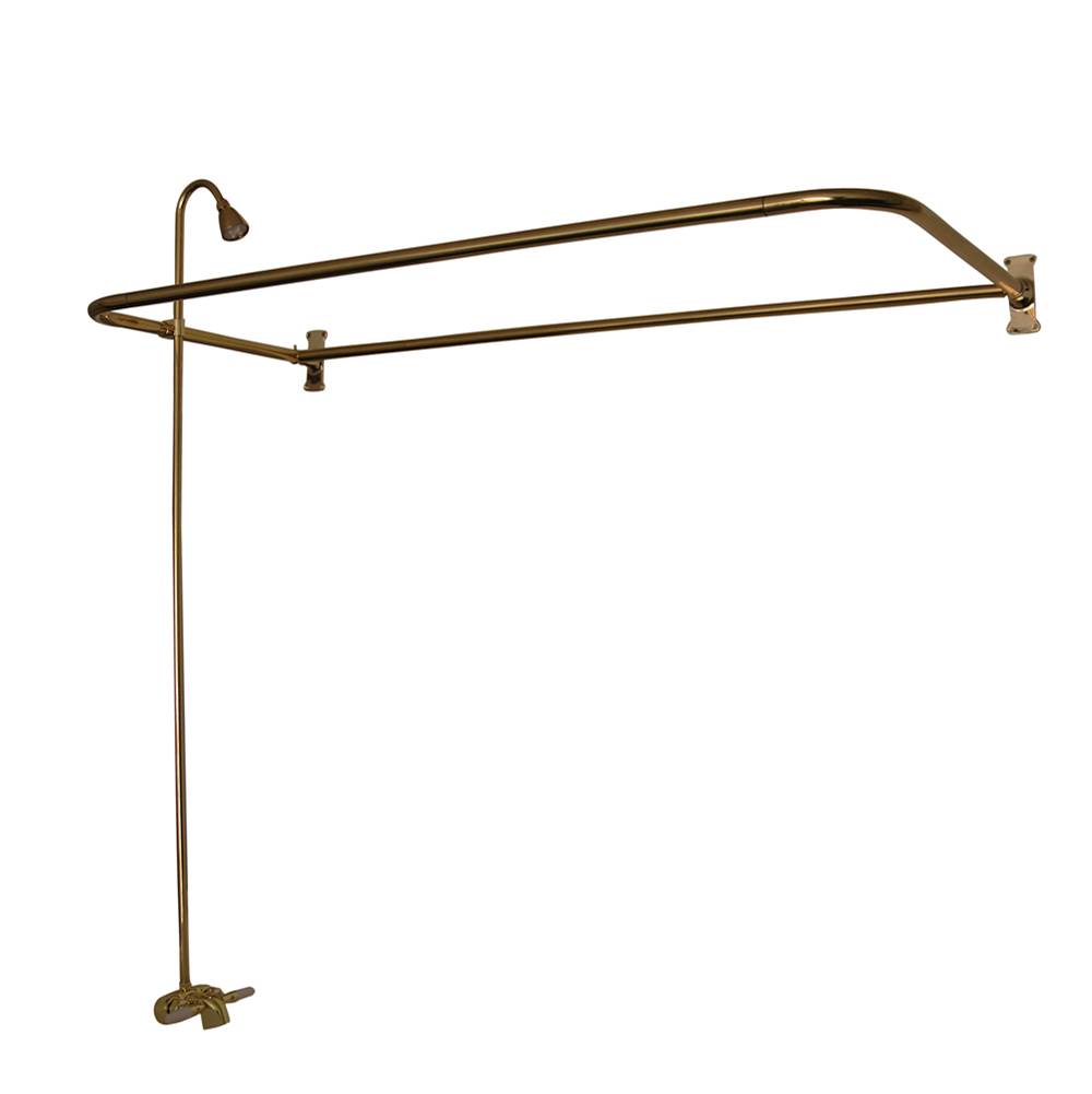 Barclay Converto shower w/60'' D-Rod, Fct, riser, Polished Brass