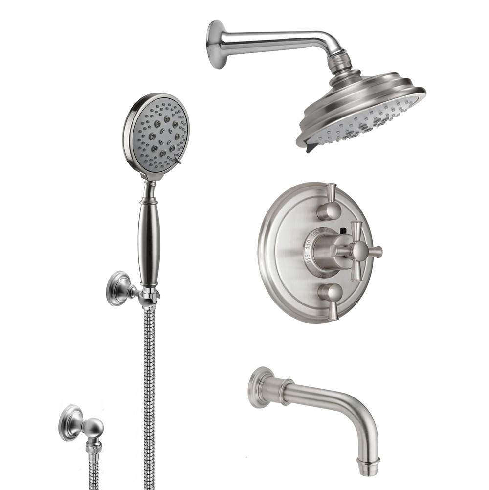 California Faucets Miramar Styletherm 1/2'' Thermostatic Shower System with Handshower Hook and Tub Spout