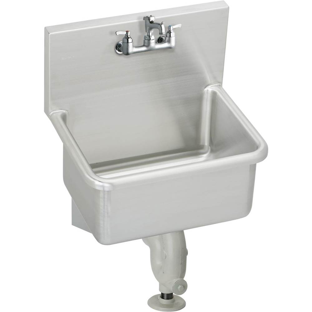 Elkay Stainless Steel 25'' x 19-1/2'' x 12, Wall Hung Service Sink Kit