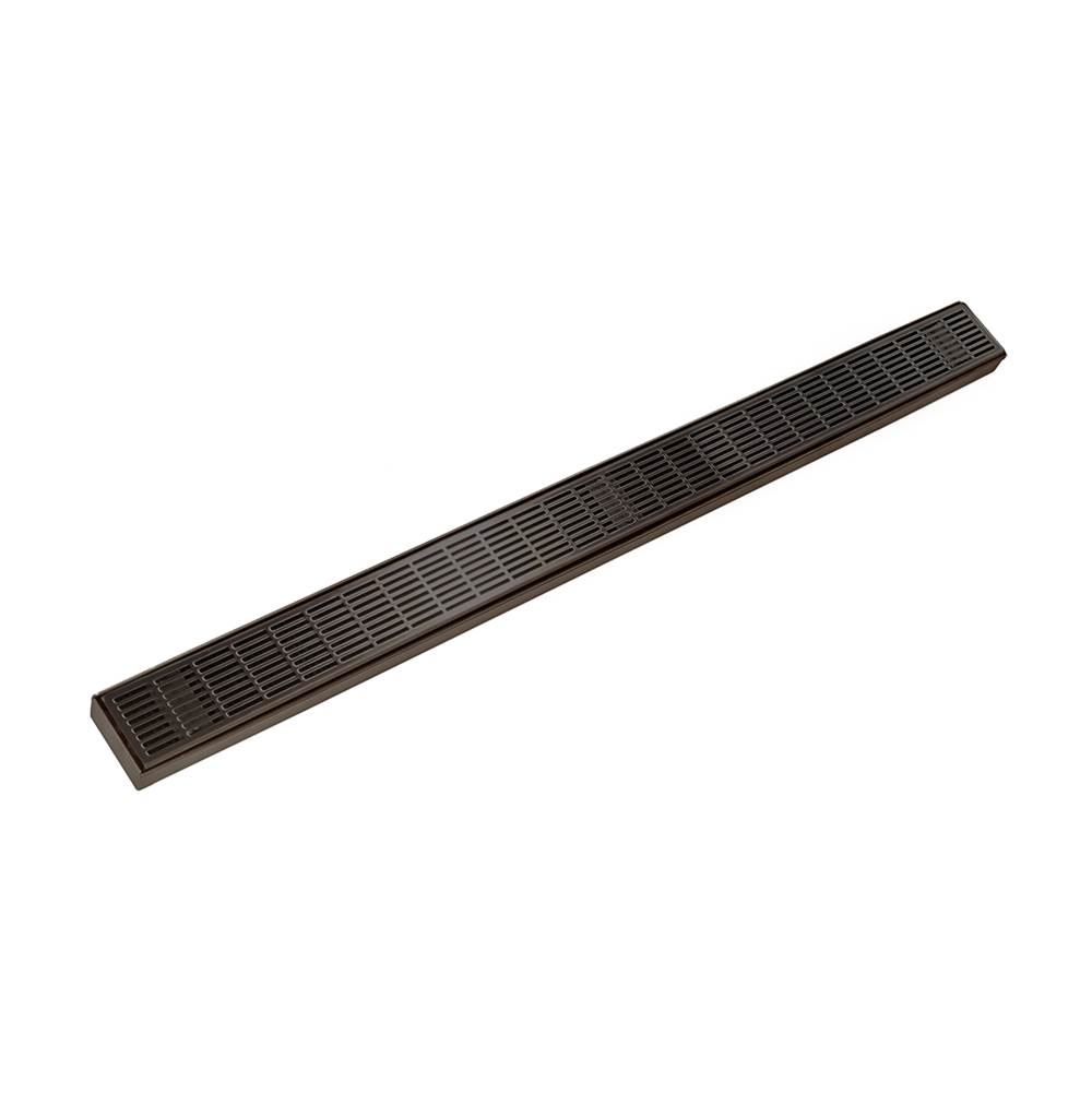 Infinity Drain 32'' FX Series Complete Kit with Perforated Slotted Grate in Oil Rubbed Bronze