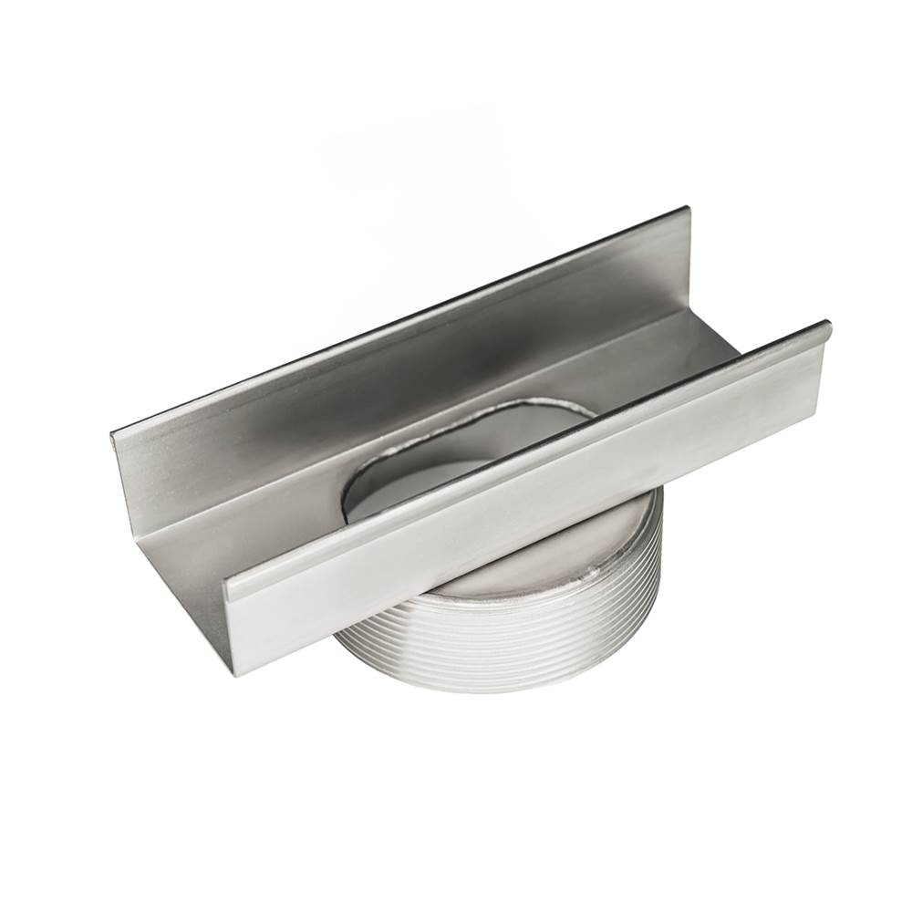 Infinity Drain 8'' Stainless Steel High Flow Outlet Section for S-TIFAS 99 Series in Polished Stainless with 4'' Threaded Nipple