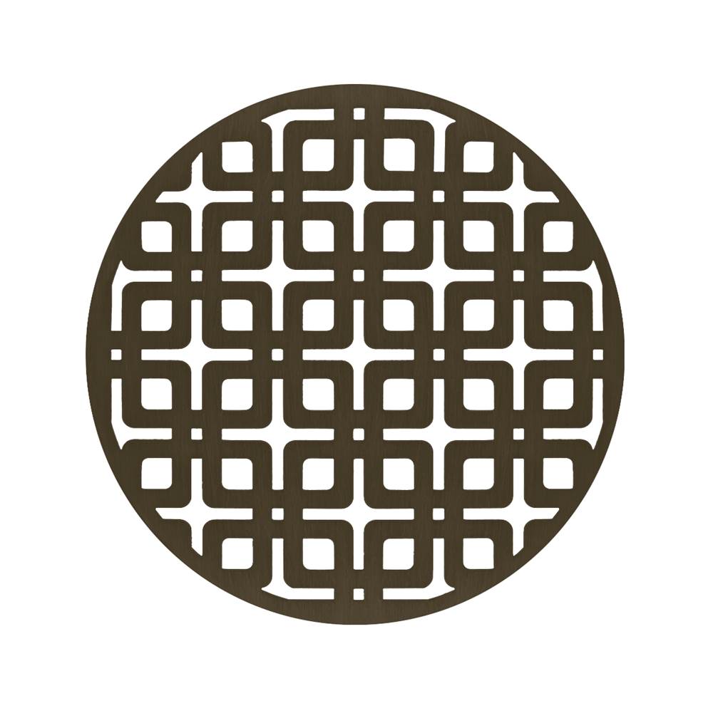 Infinity Drain 5'' Round Link Pattern Decorative Plate for RK 5, RKD 5, RKDB 5 in Oil Rubbed Bronze