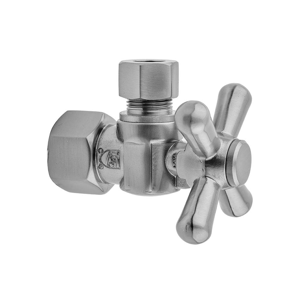 Jaclo Quarter Turn Angle Pattern 1/2'' IPS x 1/2'' O.D. Supply Valve with Standard Cross Handle