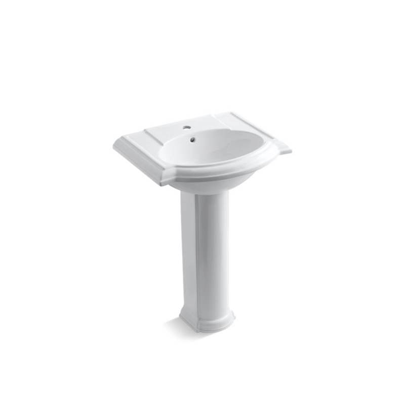 Kohler Devonshire® 24'' pedestal bathroom sink with single faucet hole