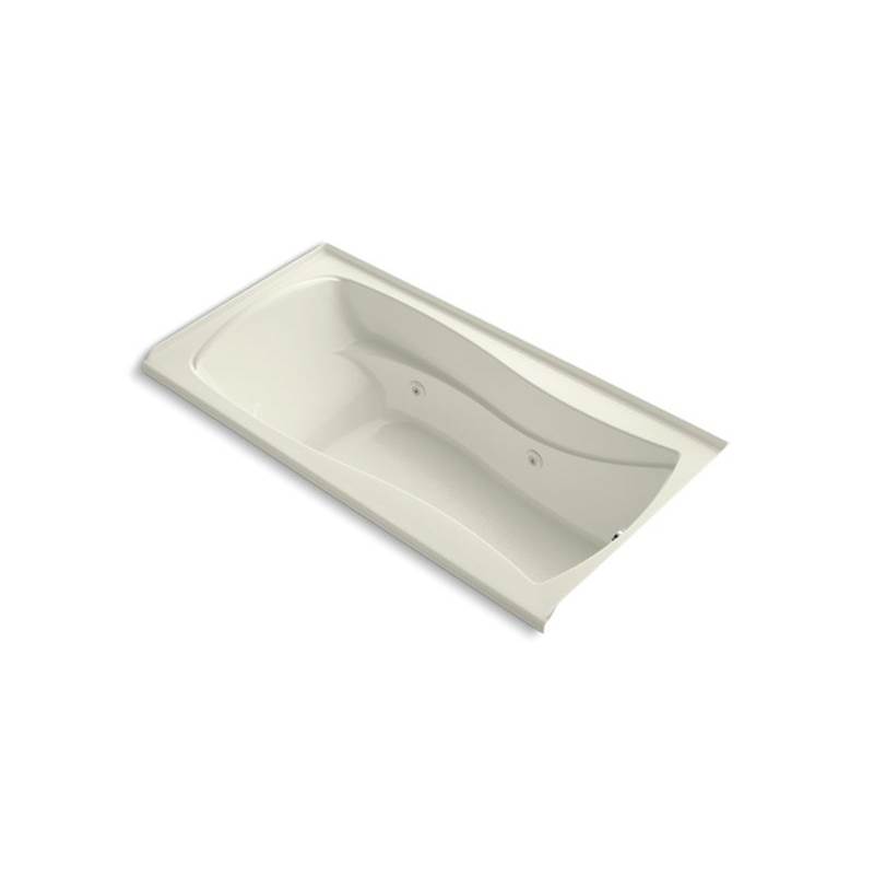 Kohler Mariposa® 72'' x 36'' alcove whirlpool bath with integral flange, heater and right-hand drain