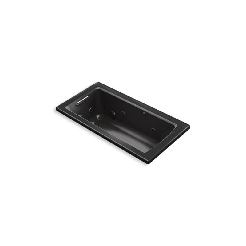 Kohler Archer® 60'' x 30'' drop-in whirlpool bath with heat and Comfort Depth® design