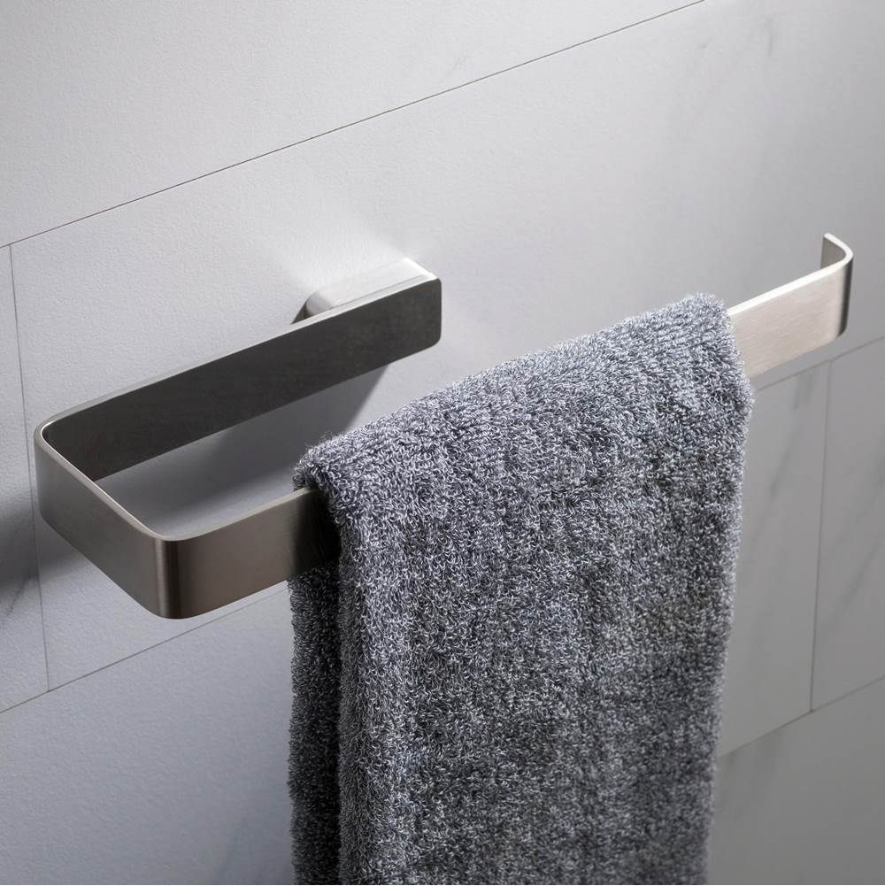 Kraus Stelios Bathroom Towel Ring, Brushed Nickel Finish