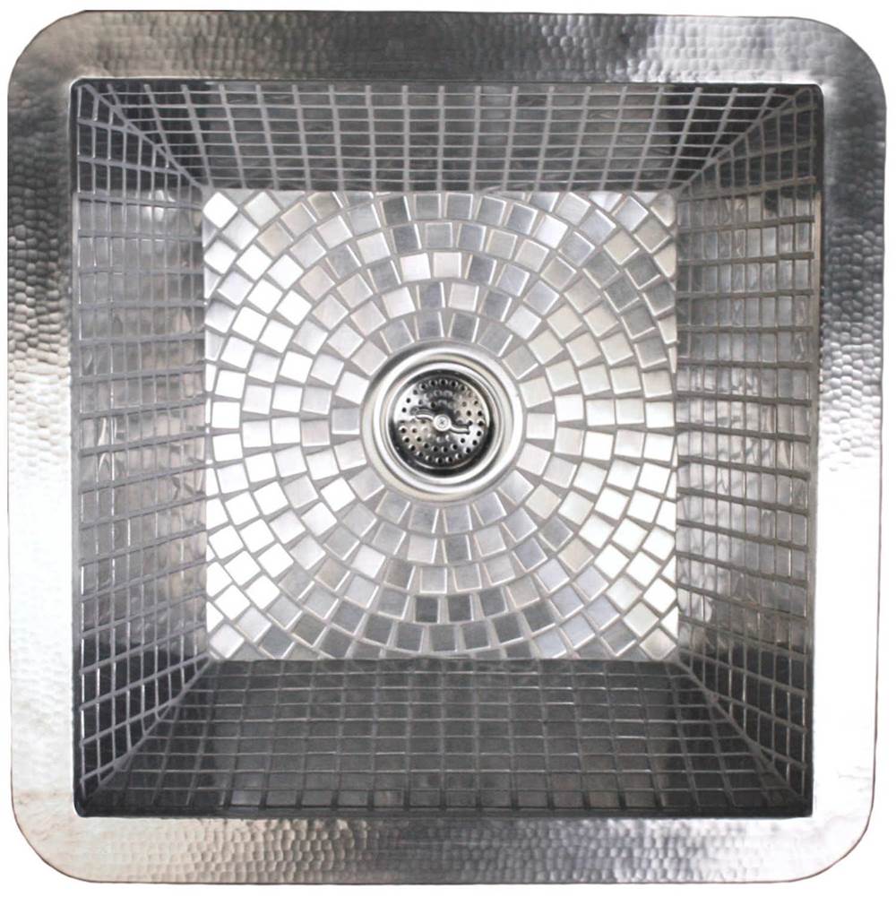 Linkasink Undermount Small Square Sink w/ Stainless Steel Mosaic Interior