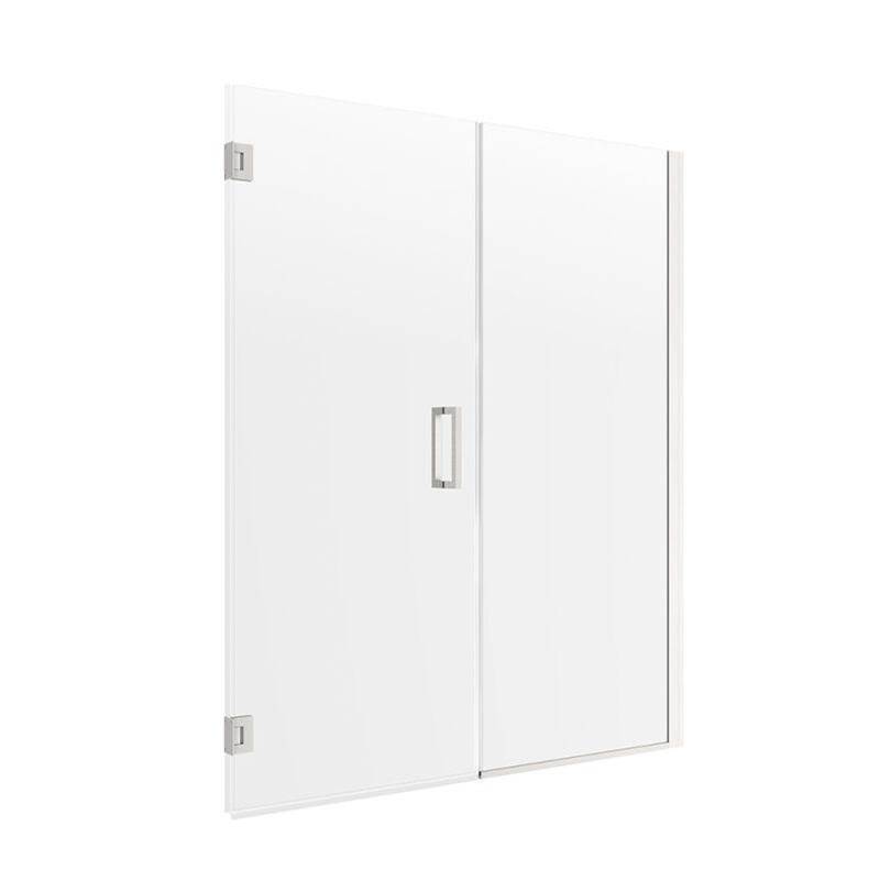 Luxart Modern Frameless Hinge Shower Door and Inline Panel