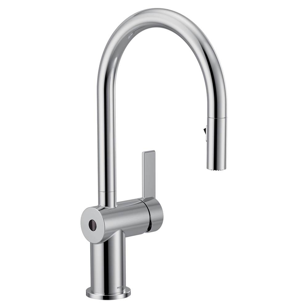 Moen Cia Touchless 1-Handle Pull-Down Sprayer Kitchen Faucet with MotionSense Wave and Power Clean in Chrome