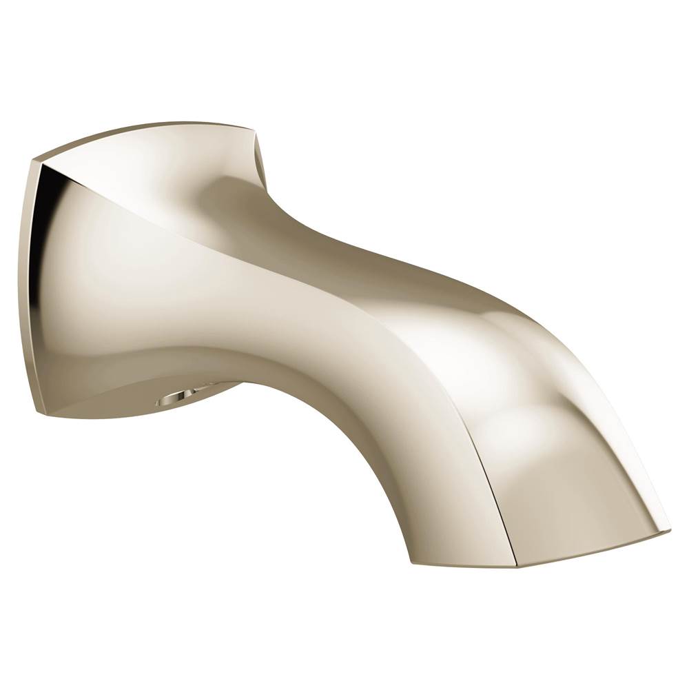 Moen Voss Replacement Tub Non-Diverter Spout 1/2-Inch Slip Fit Connection, Polished Nickel