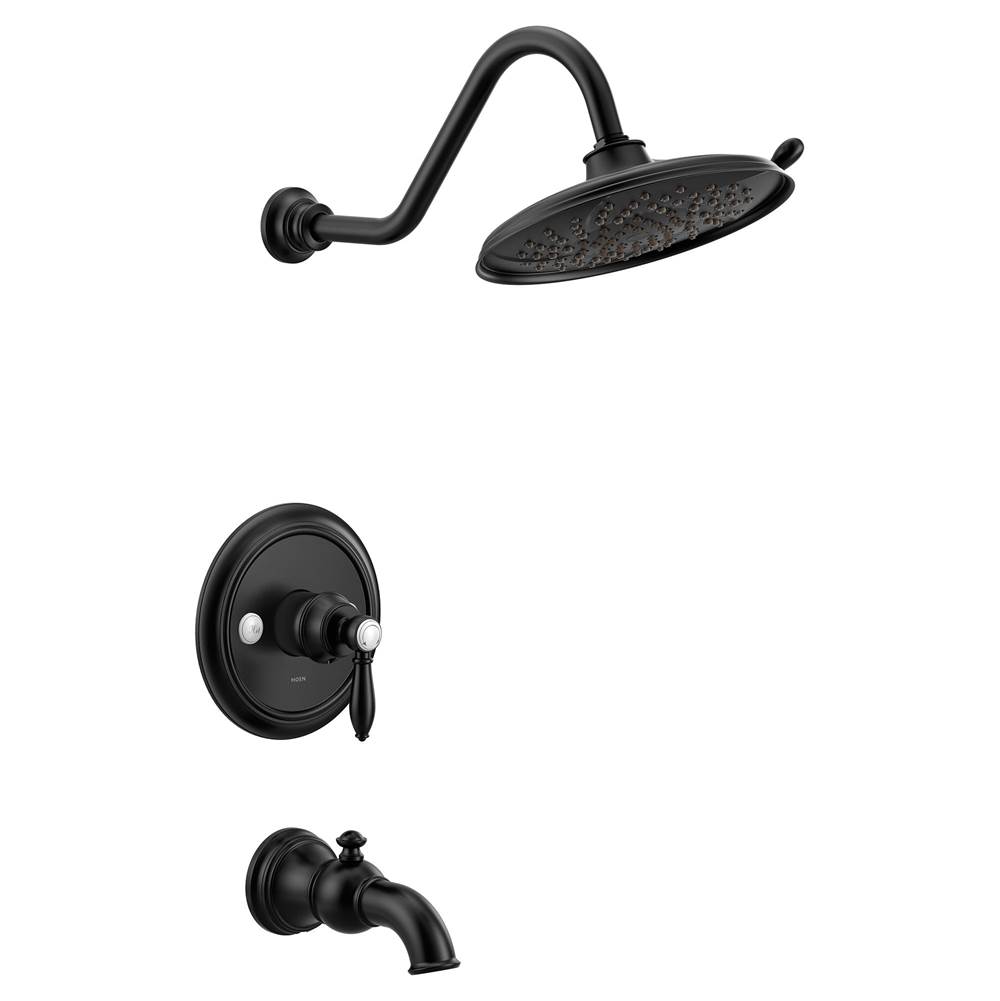 Moen Weymouth M-CORE 3-Series 1-Handle Tub and Shower Trim Kit in Matte Black (Valve Sold Separately)