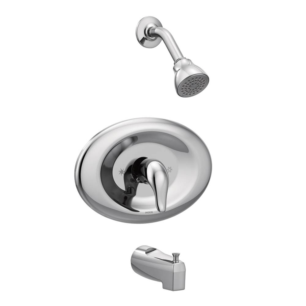 Moen Chateau Single Handle Posi-Temp Eco-Performance Shower Faucet, Valve Included, Chrome