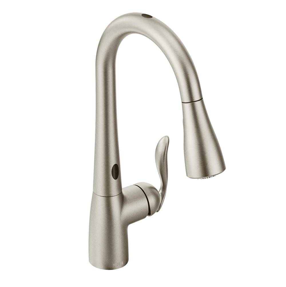 Moen Arbor Motionsense Two-Sensor Touchless One-Handle Pulldown Kitchen Faucet Featuring Power Clean, Spot Resist Stainless