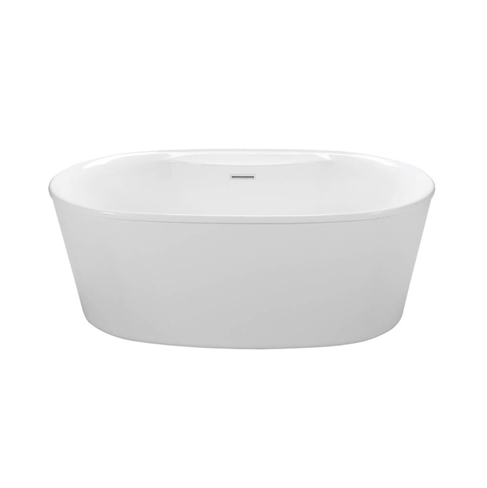 MTI Baths Adel 2 Acrylic Cxl Freestanding Faucet Deck  Air Bath Elite - White (57.25X31.5)