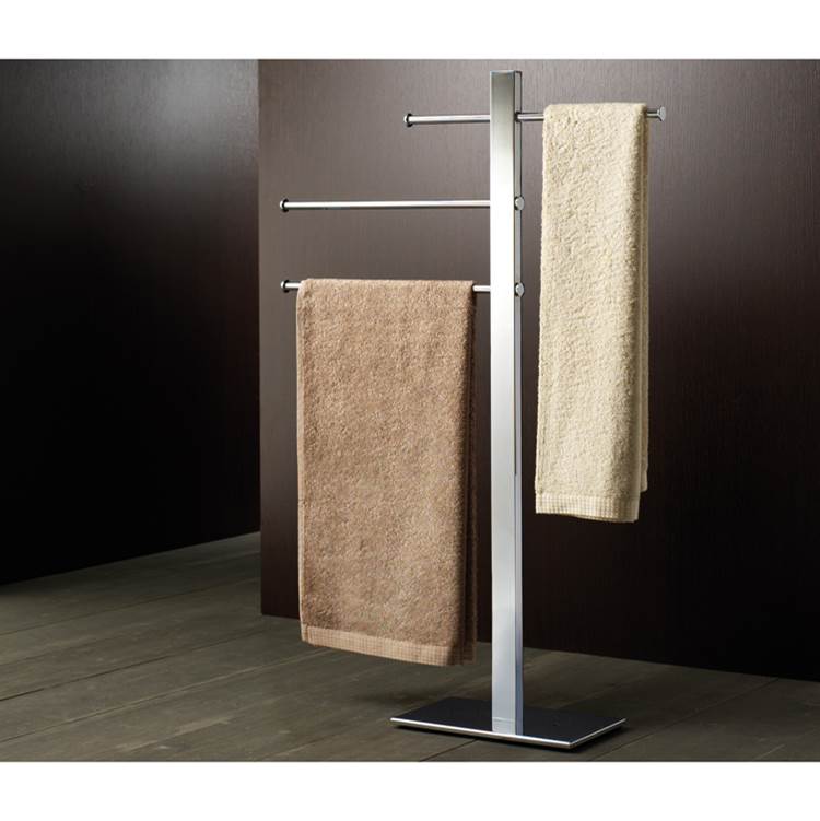 Nameeks Square Chromed Brass Towel Stand