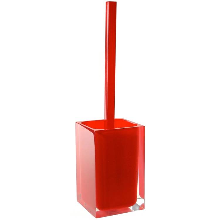 Nameeks Red Thermoplastic Resins Square Toilet Brush Holder