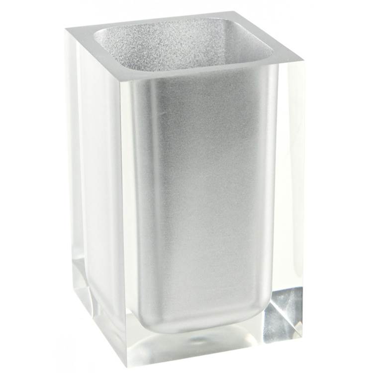 Nameeks Square Silver Toothbrush Holder
