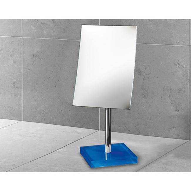 Nameeks Square Magnifying Mirror with Blue Base