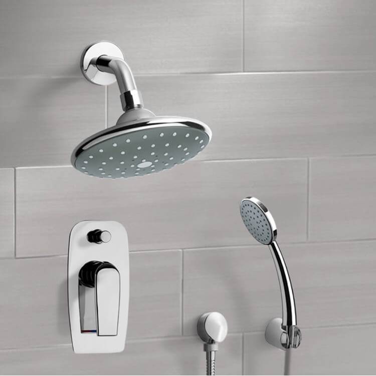 Nameeks Sleek Modern Shower Faucet Set with Handheld Shower