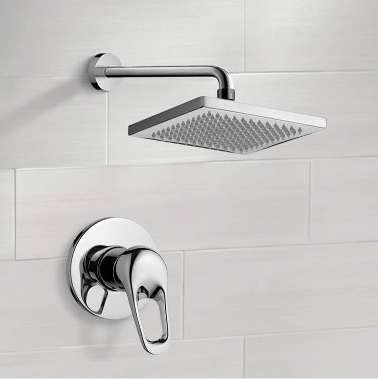 Nameeks Rectangular Contemporary Shower Faucet Set in 8 Finishes