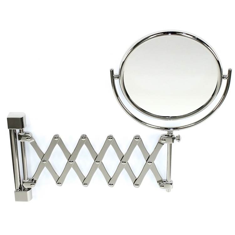 Nameeks Wall Mounted Brass Extendable Double Face 7x Magnifying Mirror