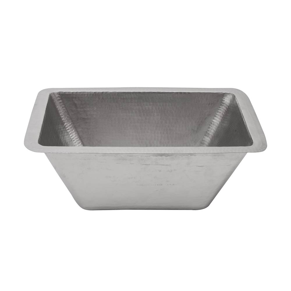 Premier Copper Products Rectangle Copper Bar Sink in Nickel w/ 2'' Drain Size