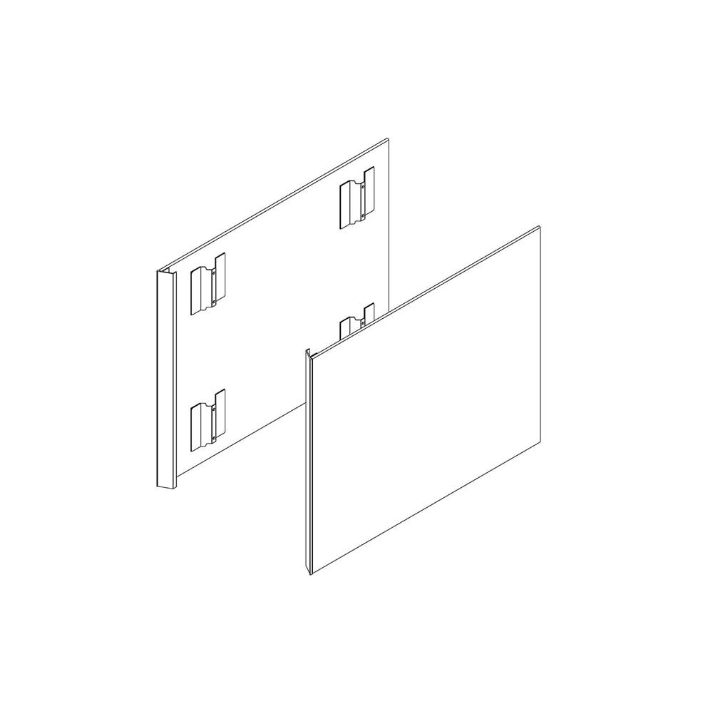 Robern Cartesian and Profiles Side Kit, 22-1/2'' H x 21'' D, Pair Side Kits, Satin White