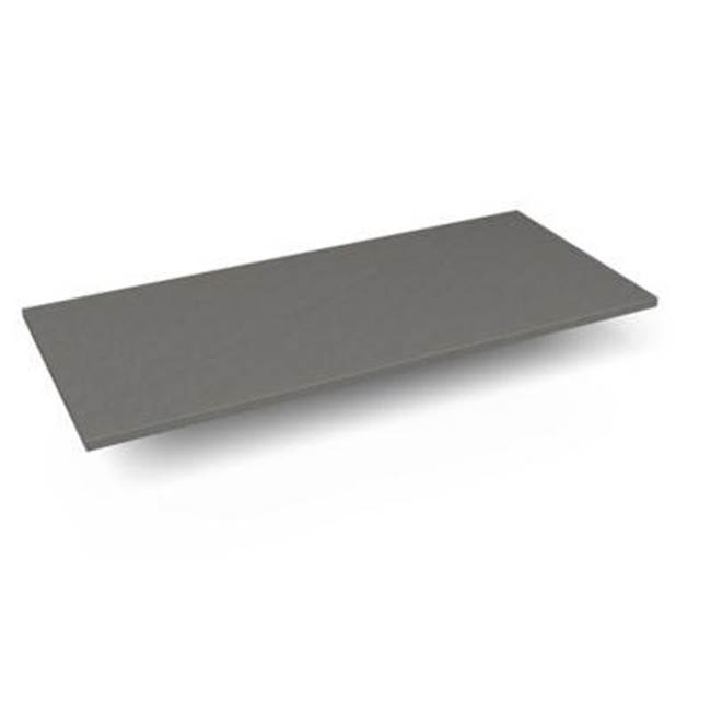 Robern Engineered Stone Vanity Top, 43'' x 19'' x 3/4'', Dry Top, Stone Gray