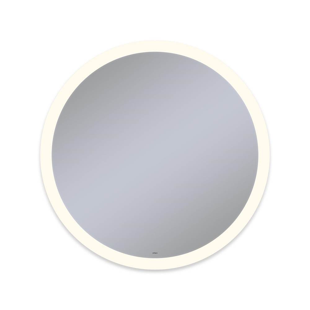 Robern Vitality Lighted Mirror, 40'' Circle, Perimeter Light Pattern, 2700K Temperature (Warm Light), Dimmable, Defogger