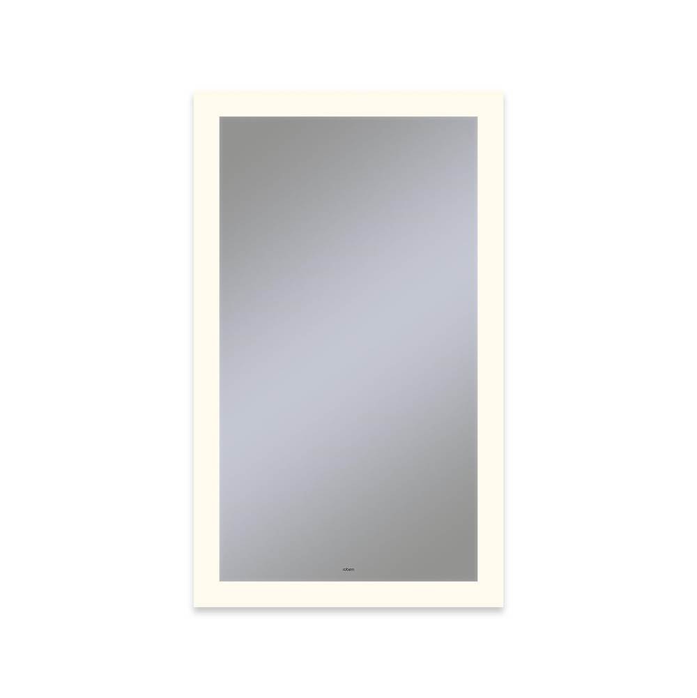 Robern Vitality Lighted Mirror, 24'' x 40'' x 1-3/4'', Rectangle, Perimeter Light Pattern, 2700K Temperature (Warm Light), Defogger, Title 24 Compliant