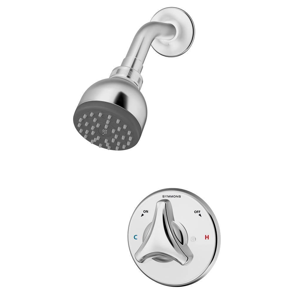 Symmons Origins Single Handle 1-Spray Shower Trim with Solid Brass Escutcheon in Polished Chrome - 1.5 GPM (Valve Not Included)
