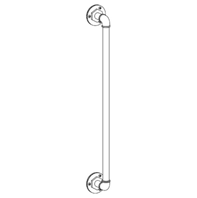 Watermark Elan Vital 6'' shower door pull/ glass mount towel bar