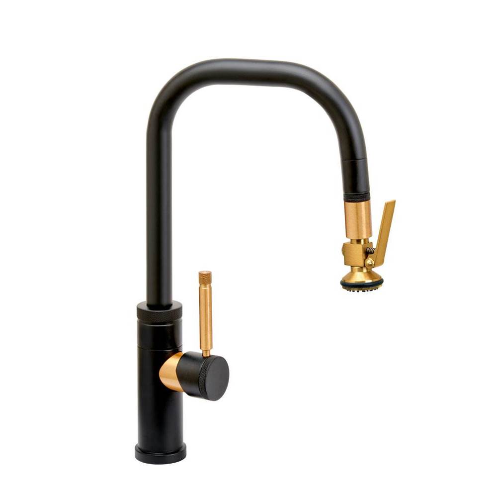 Waterstone Waterstone Fulton Industrial Prep Size PLP Pulldown Faucet - Angle Spout - Lever Sprayer